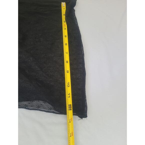 Vintage Y2k Rampage Babydoll Lace Kimono Top Sz M Black Whimsigoth Fairy Flowy - Picture 10 of 10